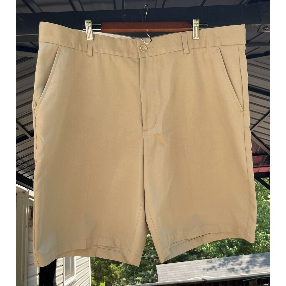 Greg Norman For Tasso Elba Men's Golf Shorts Dark Khaki Size 40